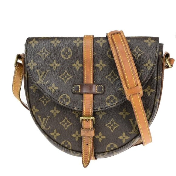 LOUIS VUITTONI Chantilly MM Shoulder Bag Monogram Leather Brown - Picture 1 of 16